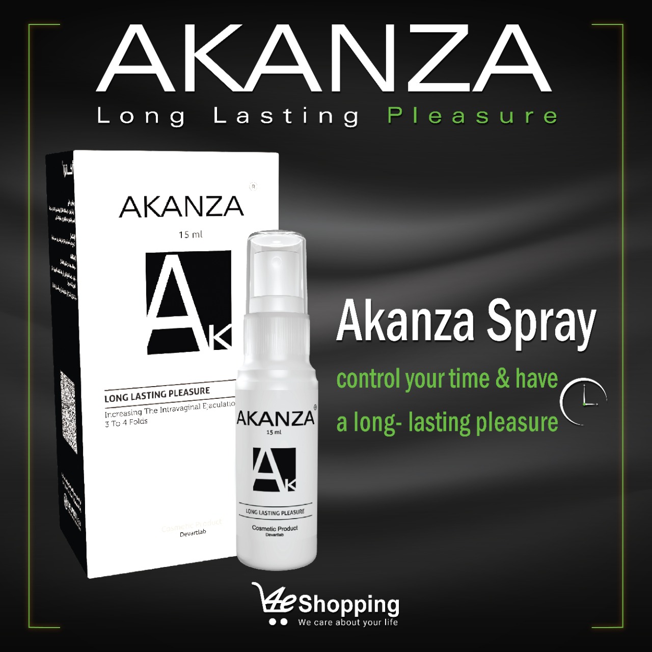 Akanza spray to delay ejaculation
